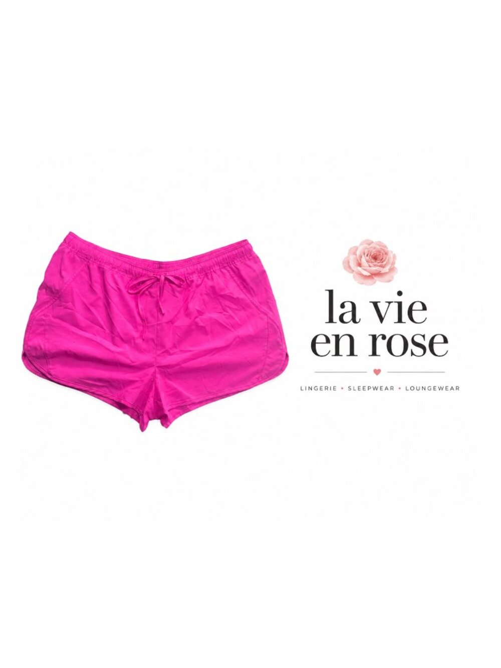 La Vie en Rose Aqua Neon Pink Shorts ~  XL